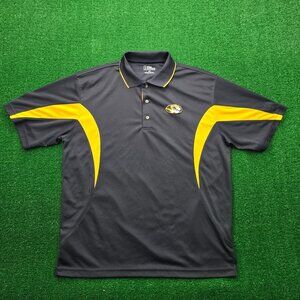Missouri Tigers Polo Shirt Mens Large Black‎ MIZZOU Sports College Football PGA